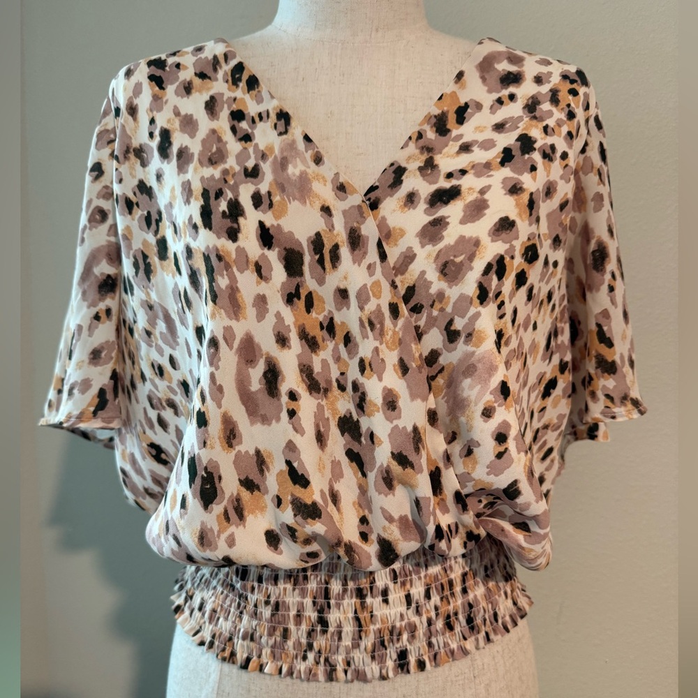 June & Hudson Animal Print Blouse